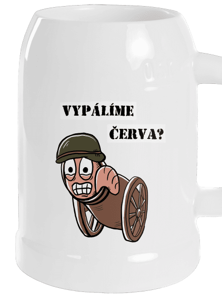 Vypálíme červa? půllitr White