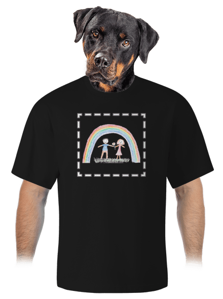 Dětské kresby - nahraj vlastní unisex tričko oversized Black