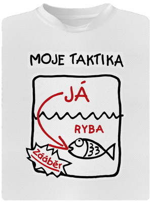 Rybářská taktika dětské sportovní tričko White