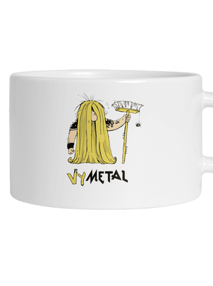 Metalista hrnek makronka White