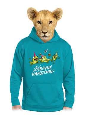 Žábavné narozeniny dětská mikina klokanka Hawaiian Blue