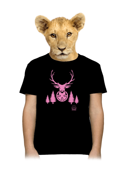 Jelen růžový dětské tričko Black