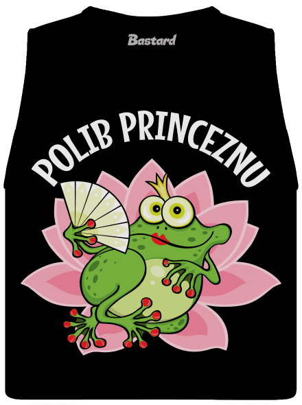Polib princeznu a prince dámské tílko volné Black