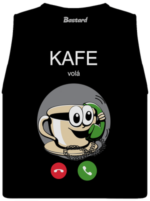 Kafe volá dámské tílko volné Black