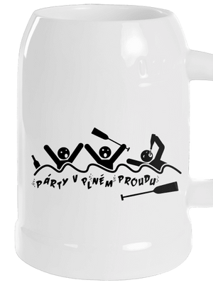 Party v plném proudu půllitr White