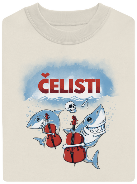 Čelisti unisex mikina bez kapuce Off White
