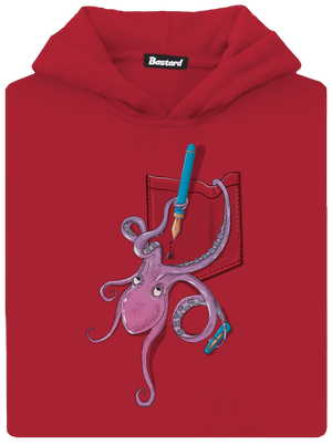 Prostě miluje inkoust dětská mikina klokanka Fire Red