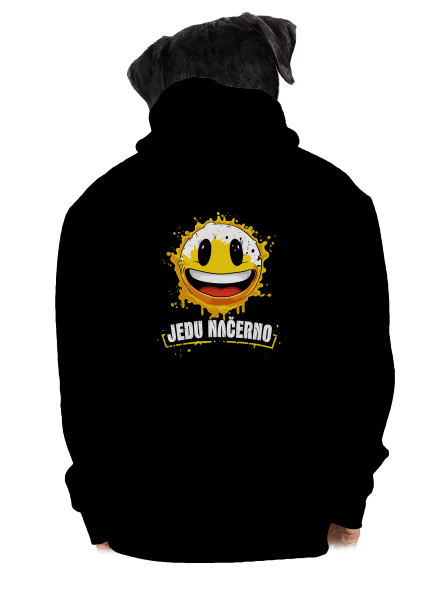 Jedu načerno pánská mikina na zip Black