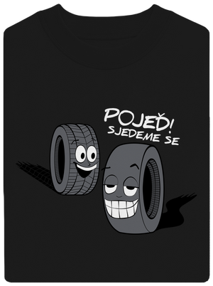 Pneumatiky unisex mikina bez kapuce Black