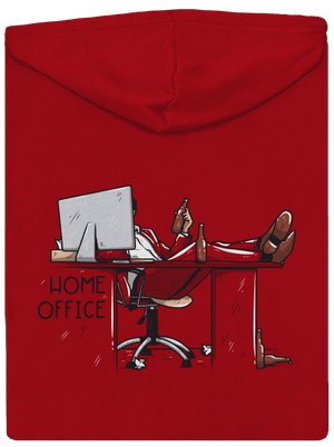 Home Office pánská mikina na zip Red