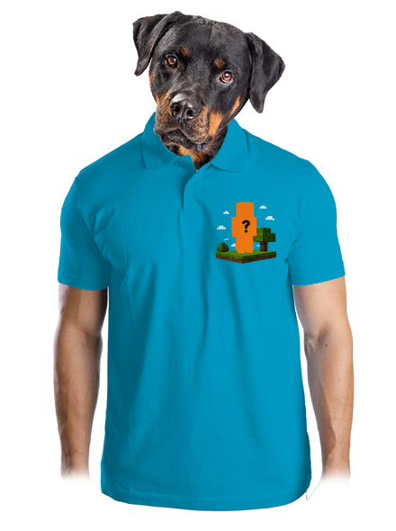 Minecraft z vlastní fotky pánská polokošile Blue Atol