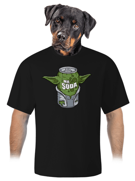 Mr. Soda unisex tričko oversized Black
