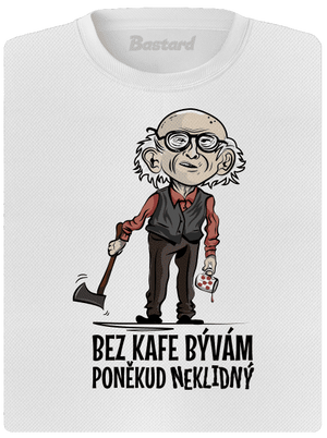 Neklidný bez kafe dámské sportovní tričko White