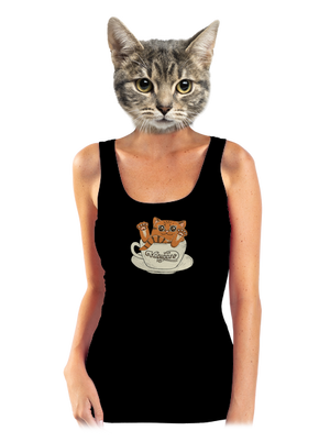 Kapučičíno dámské tílko klasické Black