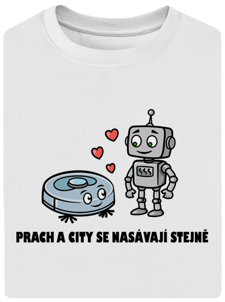 Láska mezi roboty unisex tričko oversized White