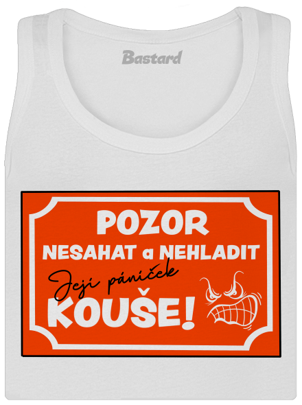 Pozor, nesahat dámské tílko klasické White