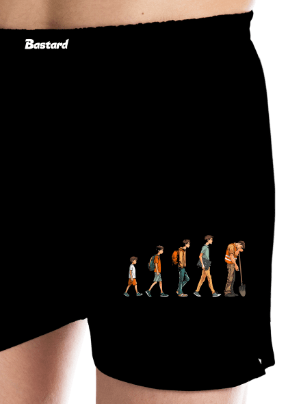 Evoluce studenta pánské trenky Black