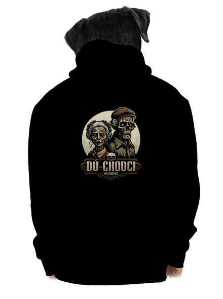 Dů-chodci pánská mikina na zip Black