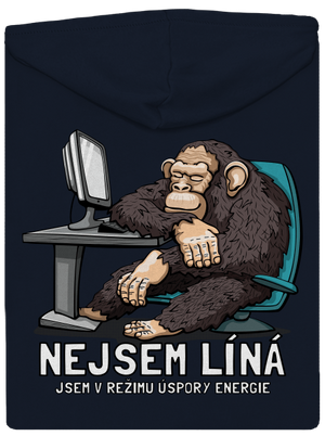 Nejsem líný dámská mikina na zip Navy Mal