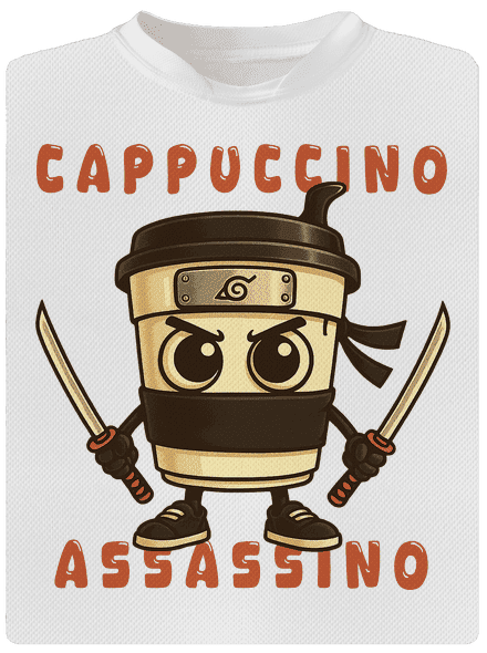 Cappuccino Assassino – Italian Brainrot dětské sportovní tričko White