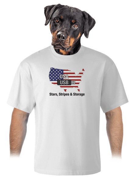 USA a USB unisex tričko oversized White