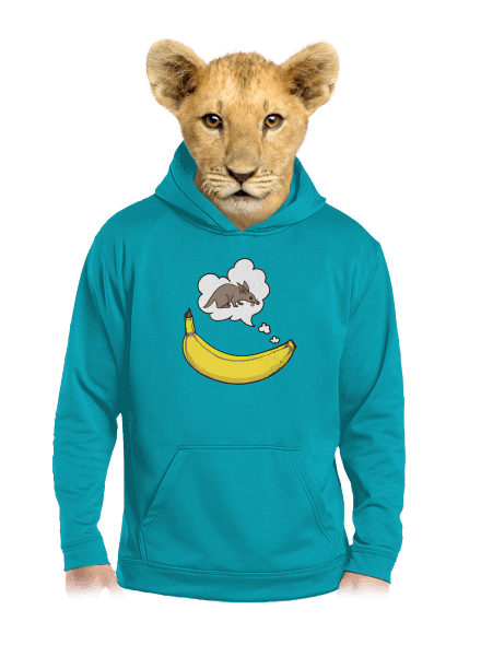Samice hrabáče dětská mikina klokanka Hawaiian Blue