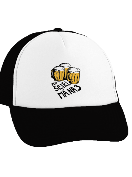 Kdo šetří, má na tři kšiltovka truckerka Black cap