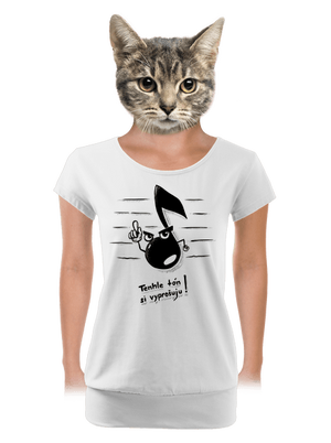 Tón dámské tričko s lemem White