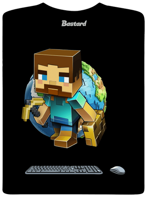 B17: Minecraft pánské dlouhý rukáv Black