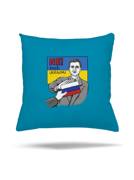Ne! Radši Ukrajinu polštář Blue Turquoise