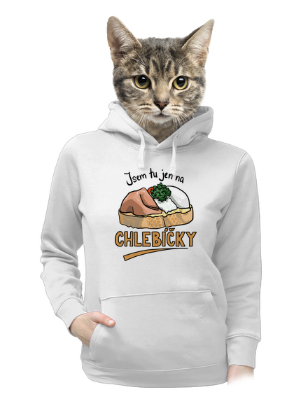 Na chlebíčky dámská mikina klokanka White