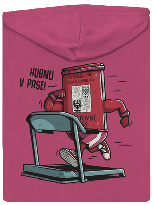 Hubnu v pase dámská mikina na zip Magenta