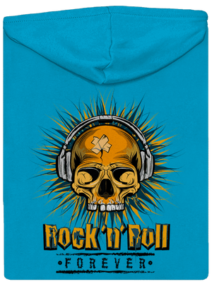 Rock'n'Roll forever dámská mikina na zip Blue Atol