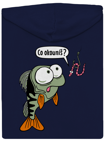 Co okouníš? pánská mikina na zip Navy