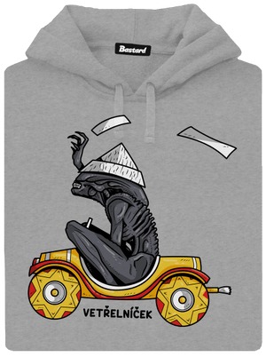 Vetřelníček pánská mikina klokanka Light Melange