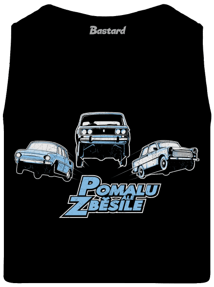 Pomalu ale zběsile pánské tílko Black