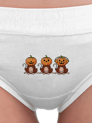 Halloween opičky dámské kalhotky White