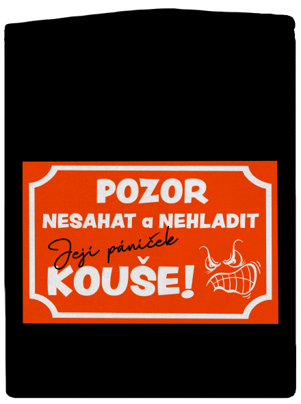 Pozor, nesahat dámská mikina na zip Black