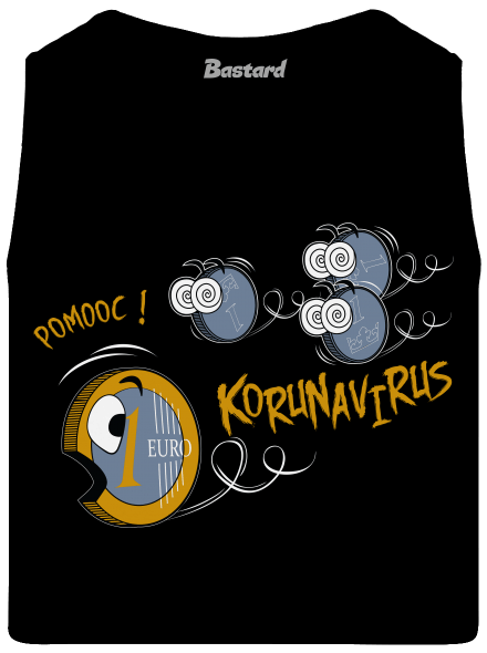 Korunavirus na útěku pánské tílko Black