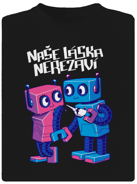 Roboti pánské sportovní tričko Black