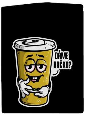 Dáme brčko? pánská mikina na zip Black