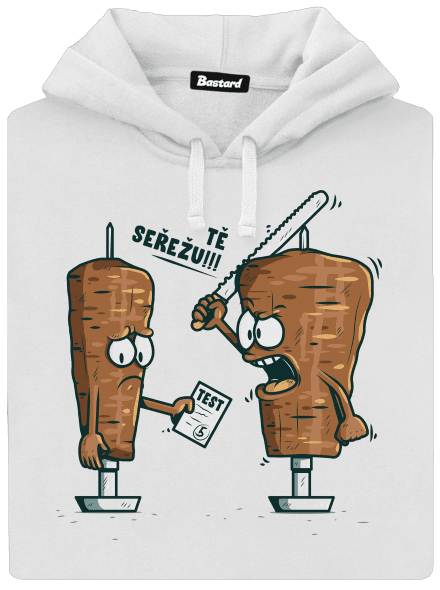 Kebab dámská mikina klokanka White