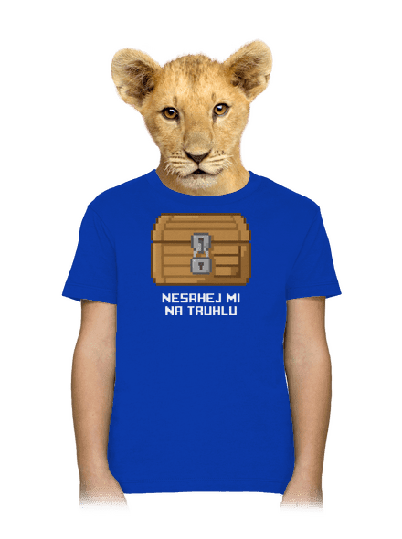 Nesahej mi na truhlu dětské tričko Royal Blue