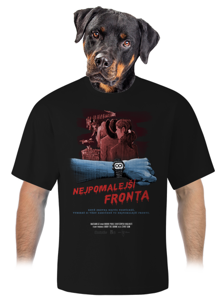 B13: Nejpomalejší fronta unisex tričko oversized Black