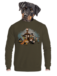 unisex mikina bez kapuce