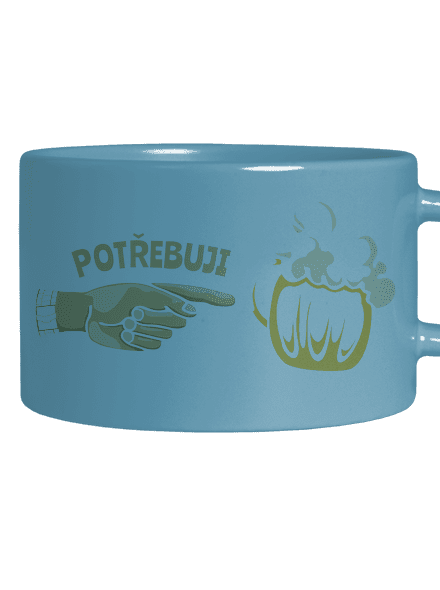 Rodinné potřeby hrnek makronka Blue Macaron