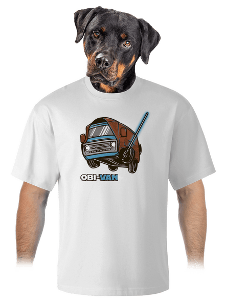 Obi-Van unisex tričko oversized White