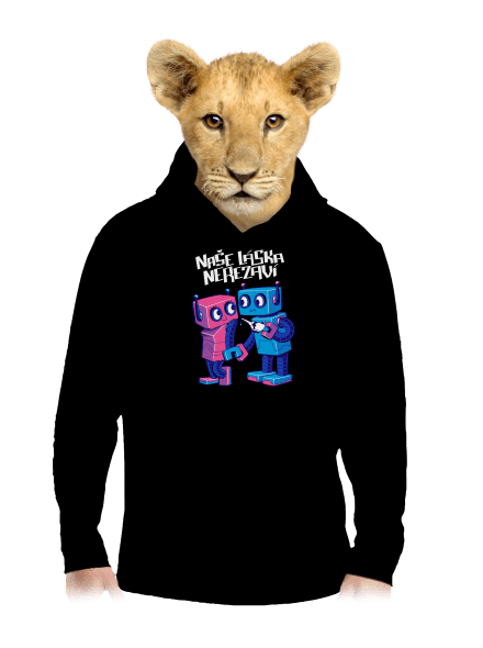 Roboti dětská mikina klokanka Black