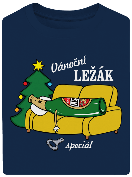 Vánoční ležák unisex tričko oversized Midnight Blue