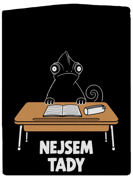 Nejsem tady pánská mikina na zip Black